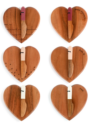 Mini Wood Heart Serving Board