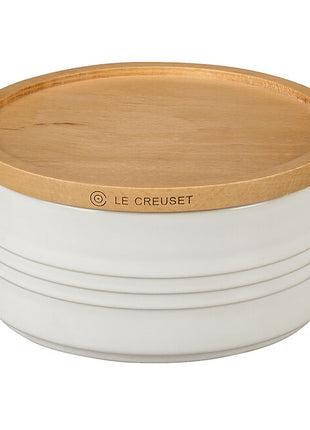 Canister w/ Wood Lid 23 Oz