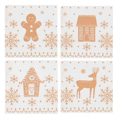 Gingerbread Coaster Set (4 pc. set)