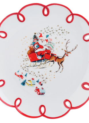 Retro Santa Cookie Plate