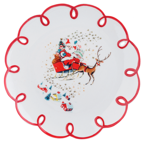 Retro Santa Cookie Plate