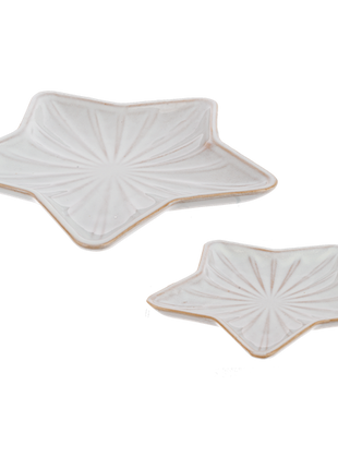 Whitewash Star Plate Set (2 pc. set)