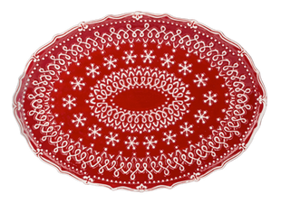 Red Snowflake platter