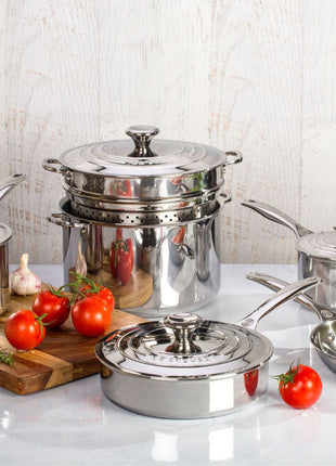 Signature Stainless Steel 10-Piece Cookware Set