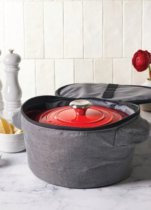 Round Dutch Oven Tote Bag Noir