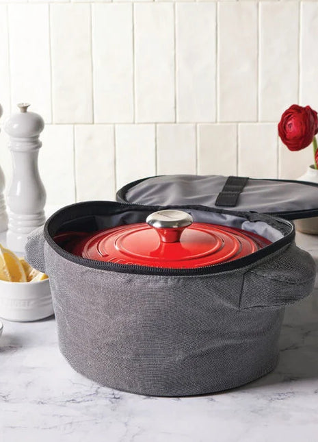 Round Dutch Oven Tote Bag Noir