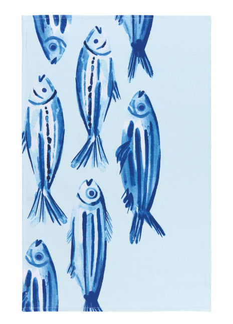Printed Terry Dishtowel Aveiro Fish