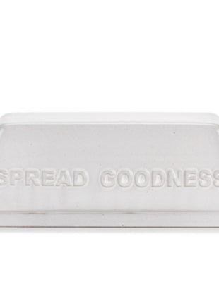 Spread Goodness Butter Dish White