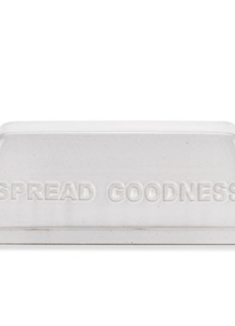 Spread Goodness Butter Dish White