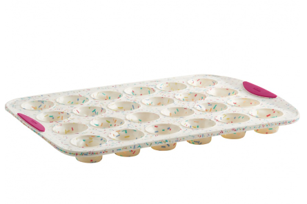 White Confetti 24 count Mini Muffin Pan