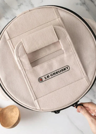 Round Dutch Oven Tote Bag Ecru