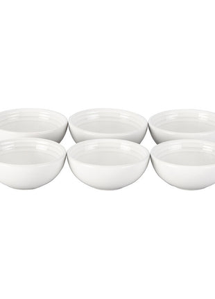 White Pinch Bowl Set Of 6