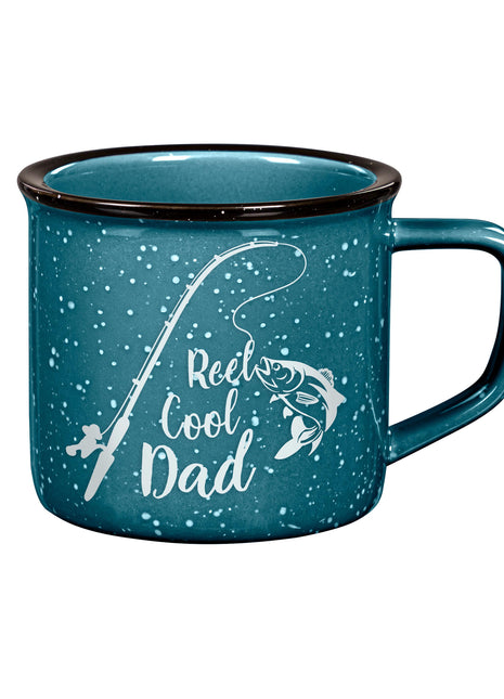 Dad's Fishing Blue Ceramic Cozy C 15oz