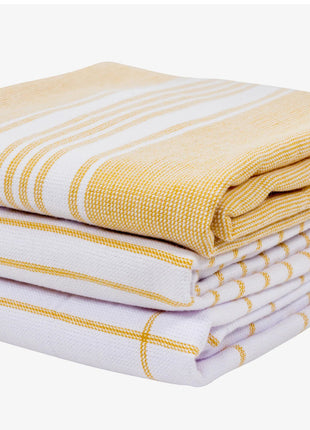 Monaco Dual Purpose Terry Kitchen Towel Set/3 Ochre