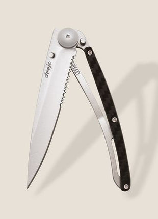 37g Serrated, Knife Blank Carbon Fiber, Grey