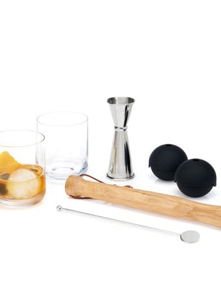 Barware Gift Set 7 Pc Wood Muddler IA