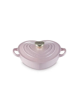 Shallow Heart Dish 1.25 Qt Novelty Light Gold Heart Knob