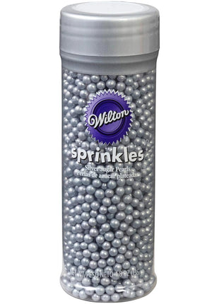 Silver Sprinkles Sugar Pearls - 4.8 oz.
