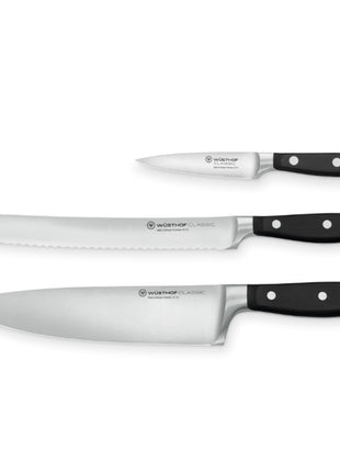 Wusthof Classic Chef's 3 Pc Starter Set