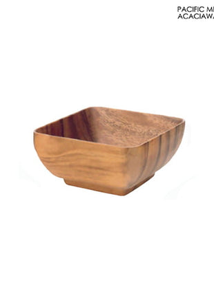 Acaciaware Square Bowl w/ Pedestal Base