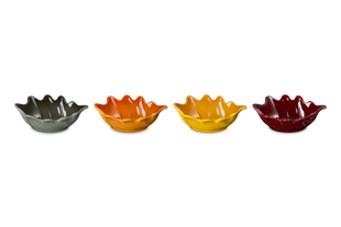 Set Of 4 French Oak Leaf Mini Bowls Multi