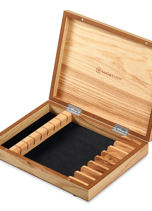 Stainless Steel Steak Set 8 Pc in Olivewood Chest