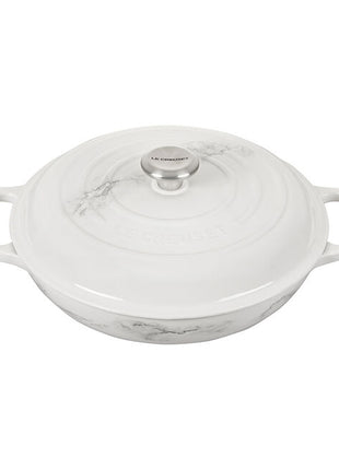 White Marble Signature Braiser 3.5 qt DC