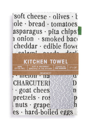 Charcuterie Ingredients Kitchen Towel