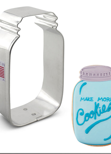 Carded Novelty Shape Cookie Cutter Mason Jar IA
