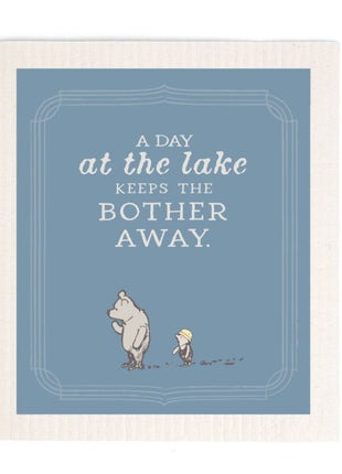 Swedish Dish Cloth Pooh Day At The Lake