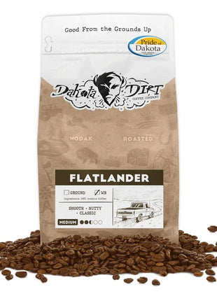 Flatlander Medium Roast Whole Coffee Beans 12oz.