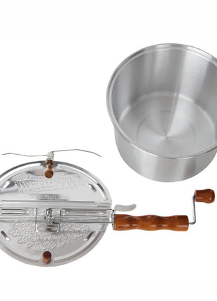 Whirley-Pop Popcorn Maker Silver Aluminum Metal Gear