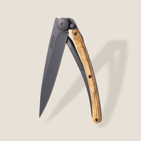 37g, Knife Blank Olive Wood, Black