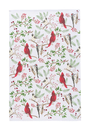 Now Designs Holiday Dishtowel Forest Birds