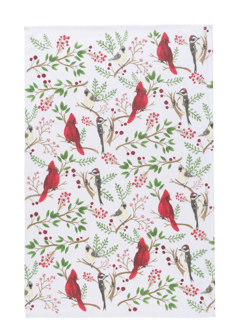 Now Designs Holiday Dishtowel Forest Birds