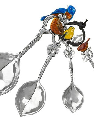 Measuring Spoons Metal 4 Pc Birds