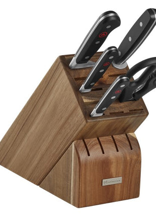 Wusthof Knife Block 6 Pc Starter Block Set Acacia