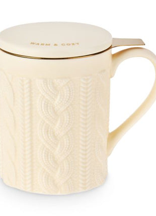 Annette Knit Ceramic Tea Mug And Infuser