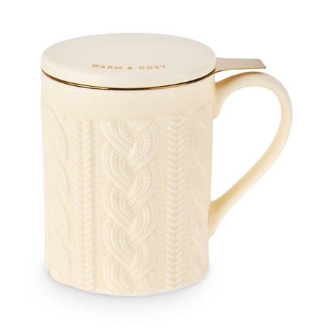 Annette Knit Ceramic Tea Mug And Infuser