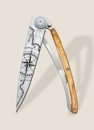 37g, Knife Terra Incognita Compass Olive Wood, Grey