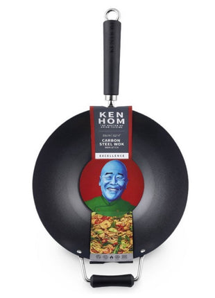 Ken Hom 12.20 in Nonstick Carbon Steel Excel Wok Broken Handle DC
