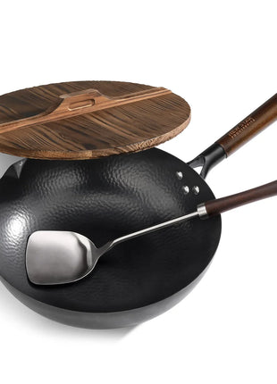 Hammered Carbon Steel, Non-Stick Wok