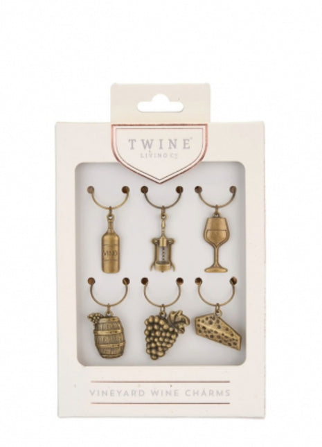 Vineyard Wine Charm Set Of 6