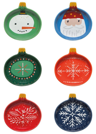 Shaped Pinch Bowl Set/6 Christmas Charms