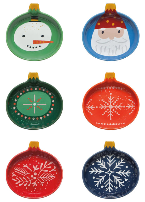 Shaped Pinch Bowl Set/6 Christmas Charms