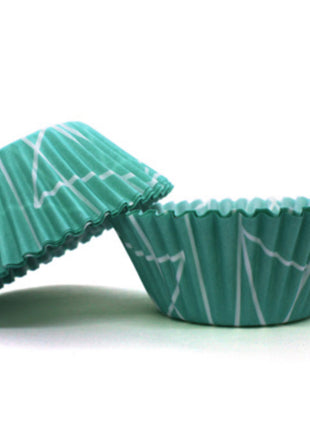 Baking Cups, 50 Count Teal Triangle