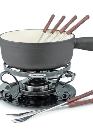 Swissmar Lugano 9 PC Cast Iron Fondue Set